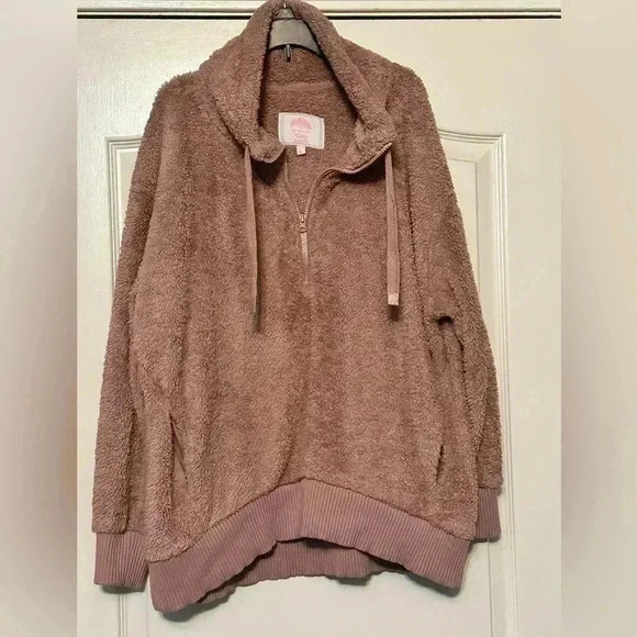 Woman’s cozzy Sherpa 3/4 zip sweater - Picture 1 of 6